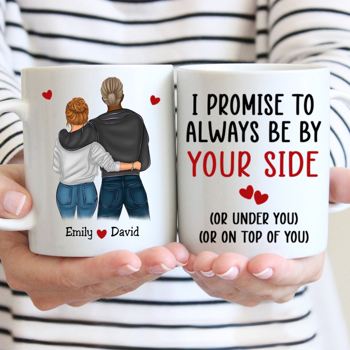 I Promise To Always Be By Your Side - Personalized Mug - Makezbright Gifts