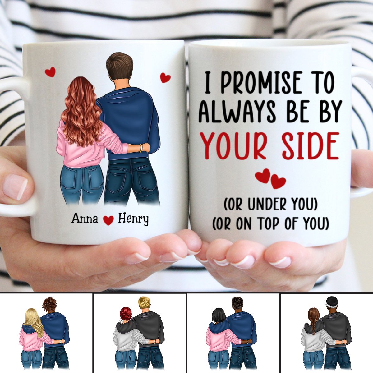 I Promise To Always Be By Your Side - Personalized Mug - Makezbright Gifts