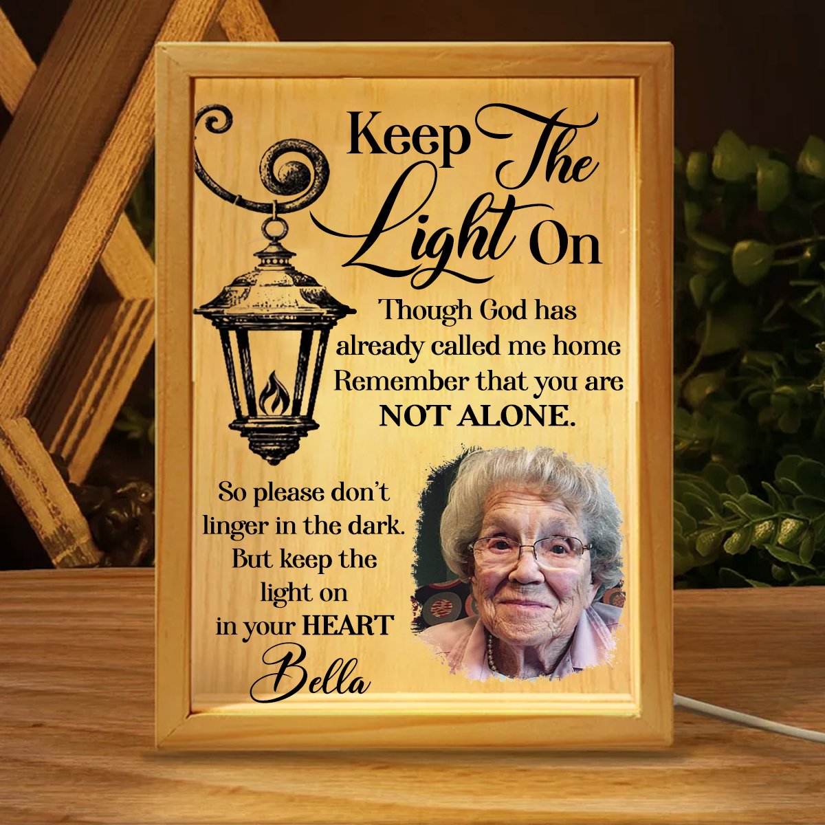 Keep The Light On - Personalized Frame Light Box - Makezbright Gifts