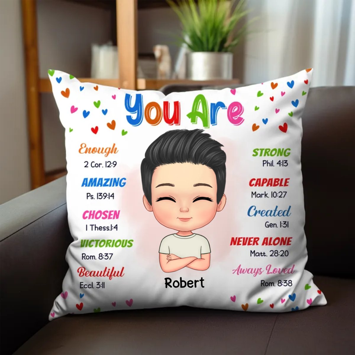 Kids - You Are Bible Verses Pillow - Personalized Pillow - Makezbright Gifts