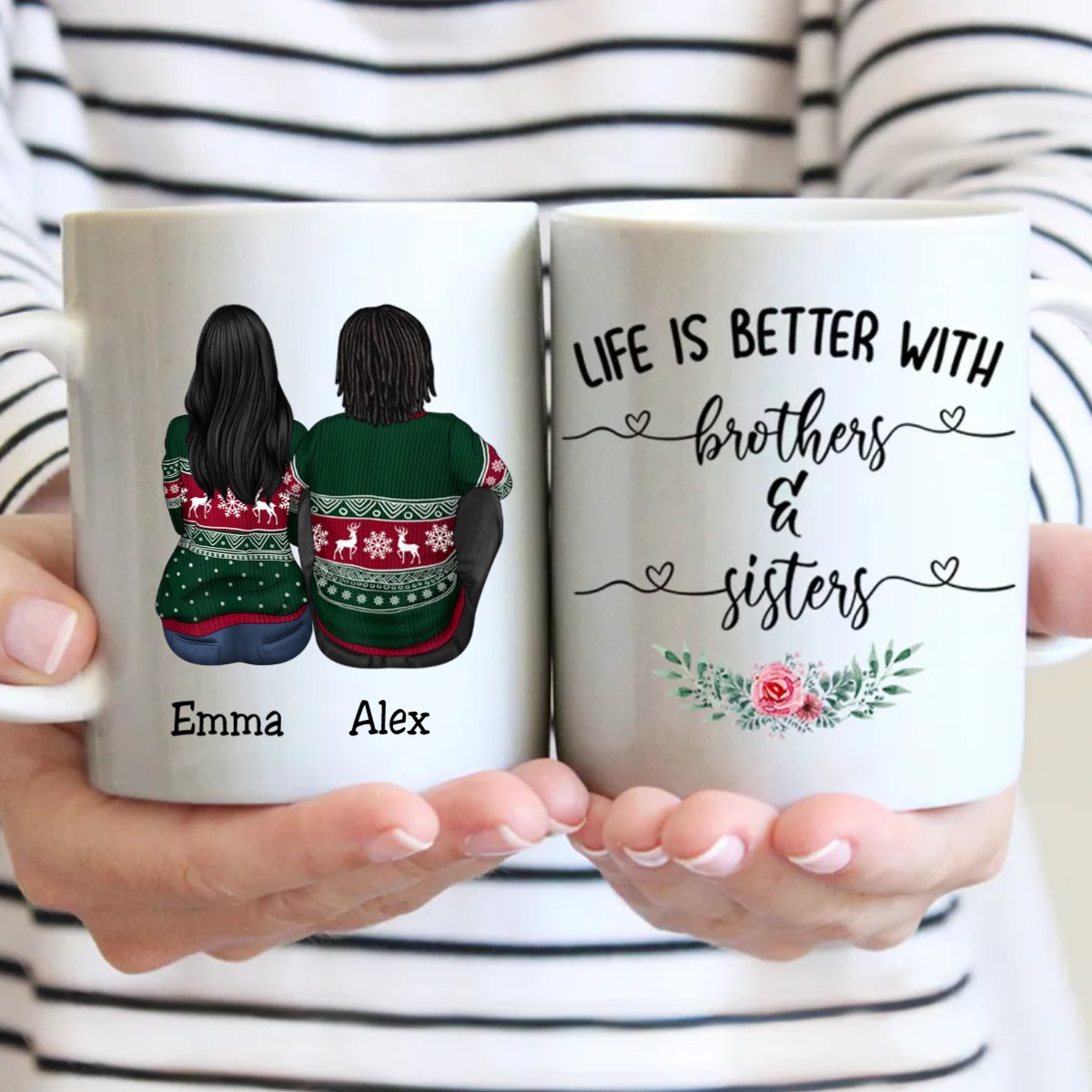 Life Is Better With Brothers & Sisters V1 - Personalized Mug - Makezbright Gifts