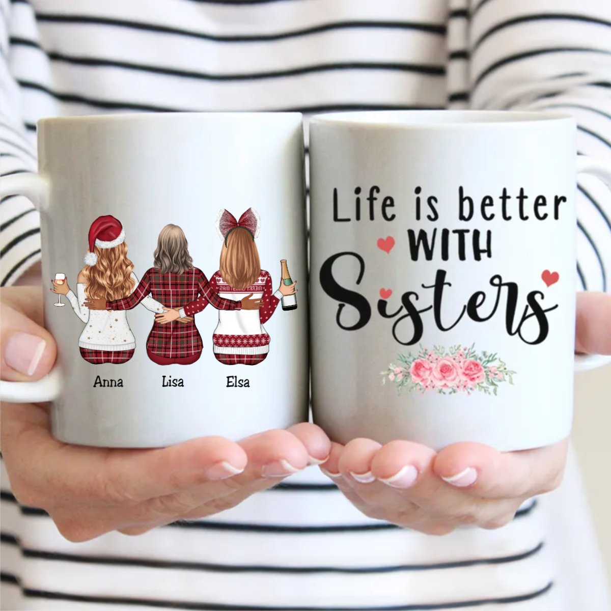 Life Is Better With Sisters - Personalized Mug - QN5RU - Makezbright Gifts