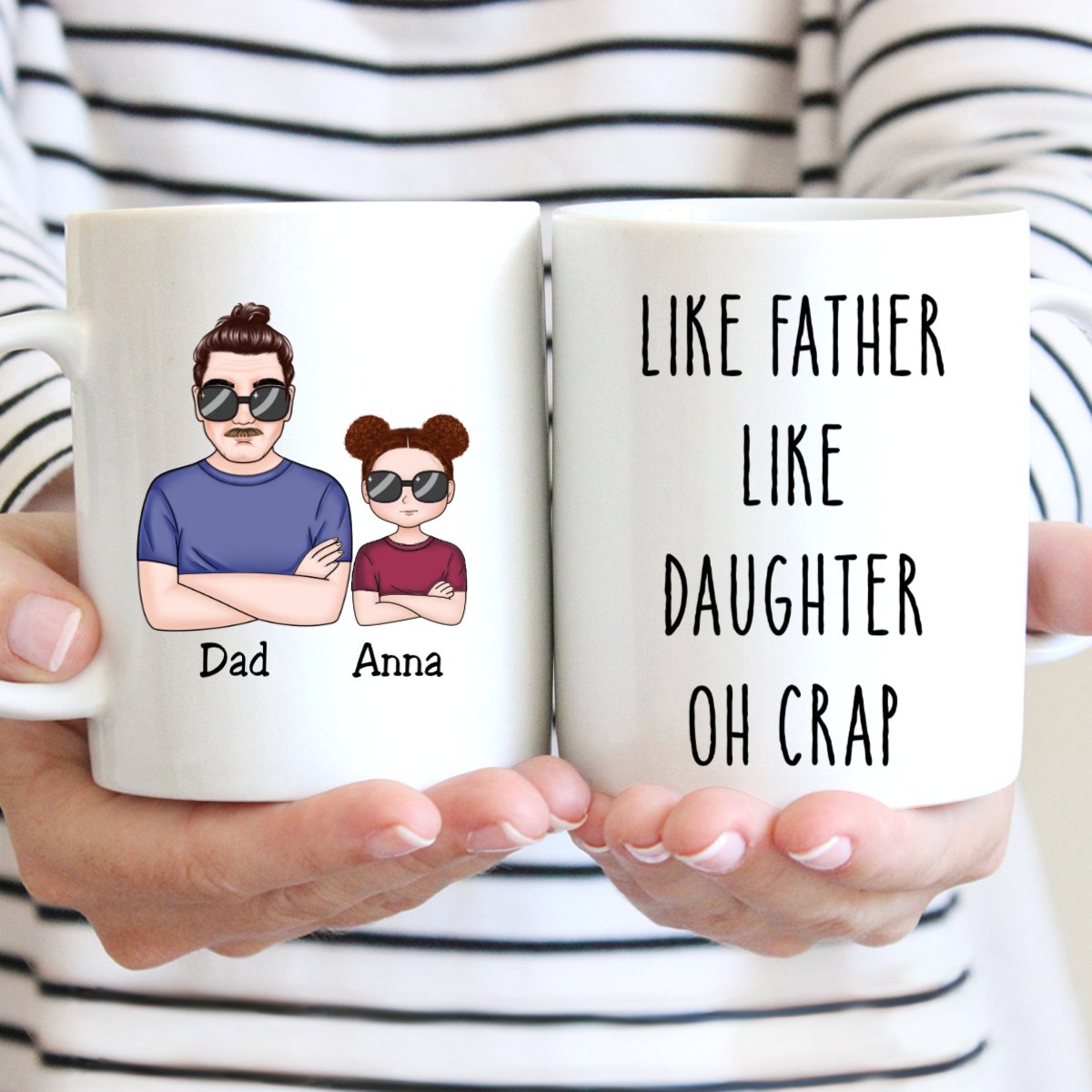 Like Father Like Daughter - Personalized Mug - Makezbright Gifts