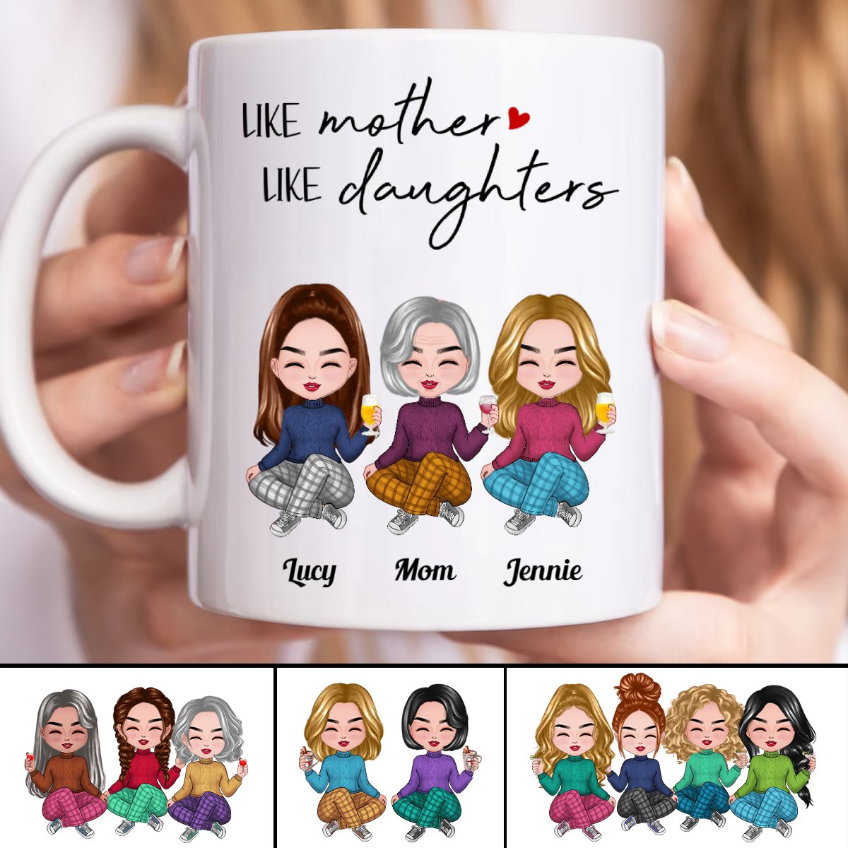 Like Mother Like Daughters - Personalized Mug (NN) - Makezbright Gifts