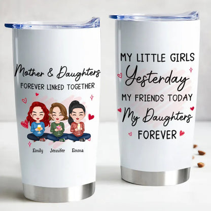 Linked Hearts Mother - Daughter Personalized Tumbler - 20oz - Makezbright Gifts