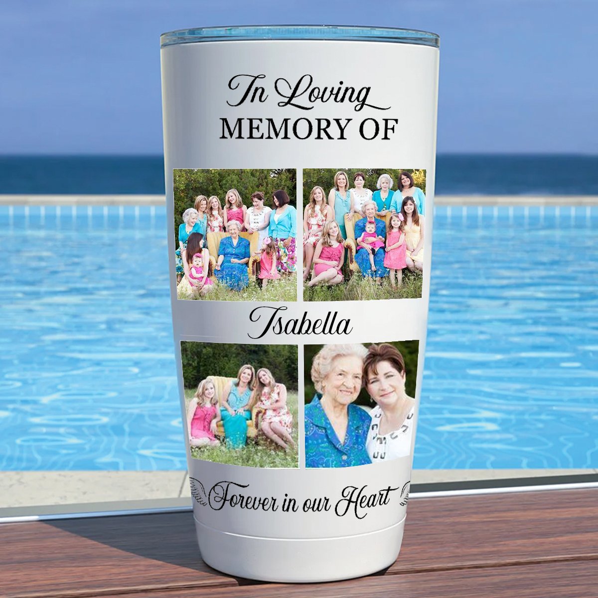 Loving Memory Forever Stainless Steel Tumbler - Keeps Drinks Hot or Cold for Hours - Makezbright Gifts