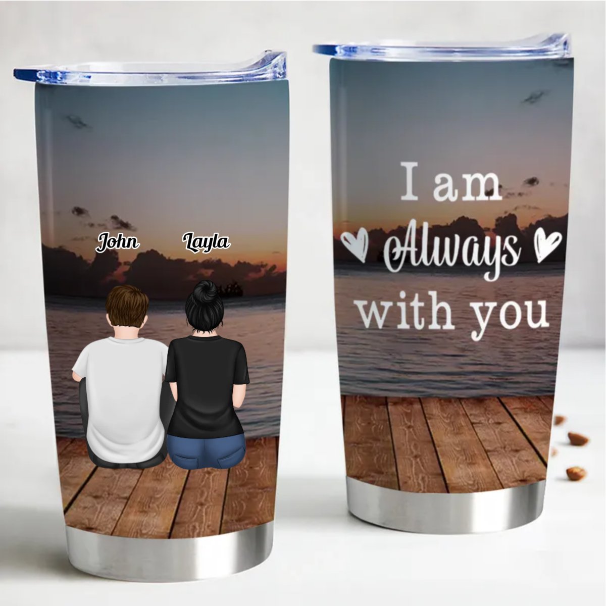 Memorial Gift - I Am Always With You - Personalized Tumbler - Makezbright Gifts