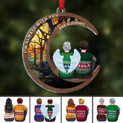 Memorial Always With You - Personalized Circle Acrylic Ornament