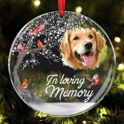 Custom Photo I'm Always With You - Memorial Gift For Family, Friends - Personalized Circle Acrylic Ornament