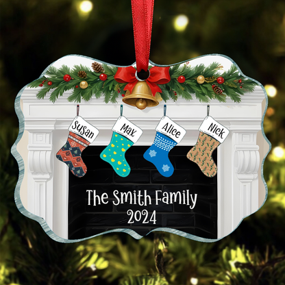 Family Stocks Personalized Christmas Ornament