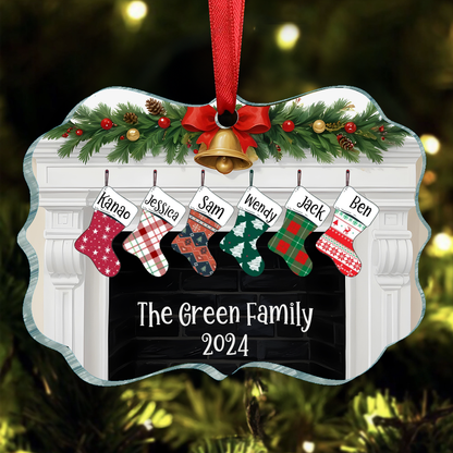 Family Stocks Personalized Christmas Ornament