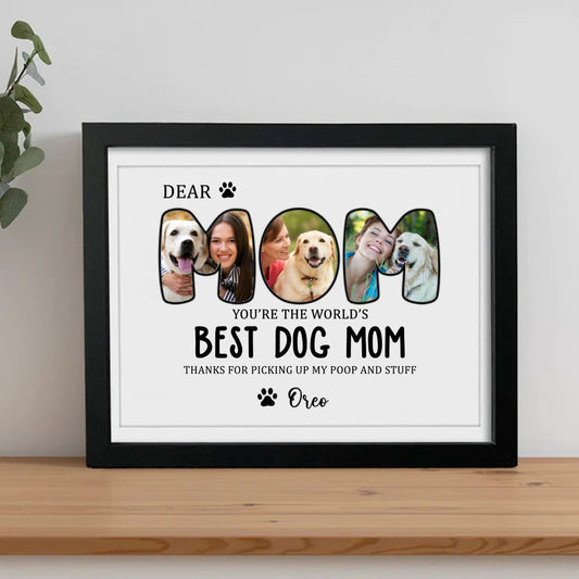 Mother - Custom Photo Dear Mom You Are The World - Personalized Picture Frames - Makezbright Gifts