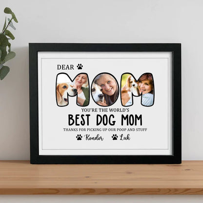 Mother - Custom Photo Dear Mom You Are The World - Personalized Picture Frames - Makezbright Gifts