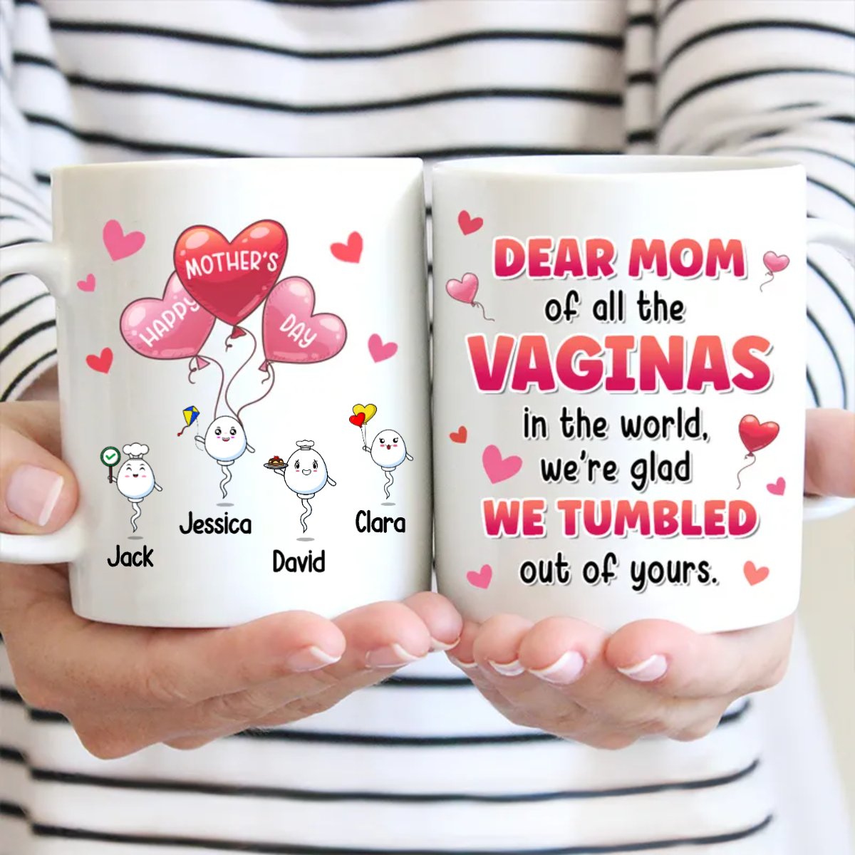 Mother - Dear Mom We're Glad We Tumbled Out Of Yours - Personalized Mug (TL) - Makezbright Gifts