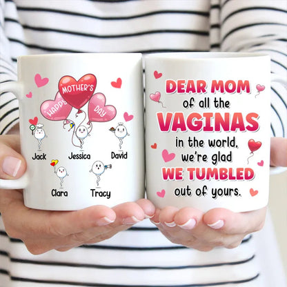 Mother - Dear Mom We're Glad We Tumbled Out Of Yours - Personalized Mug (TL) - Makezbright Gifts