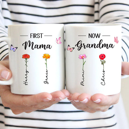 Mother - First Mom Now Grandma - Personalized Mug (II) - Makezbright Gifts