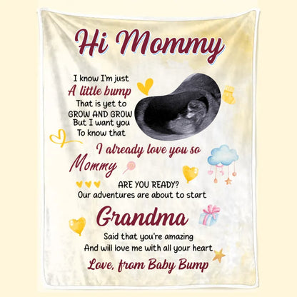 Mother - Hi Mommy - Personalized Blanket (TL) - Makezbright Gifts