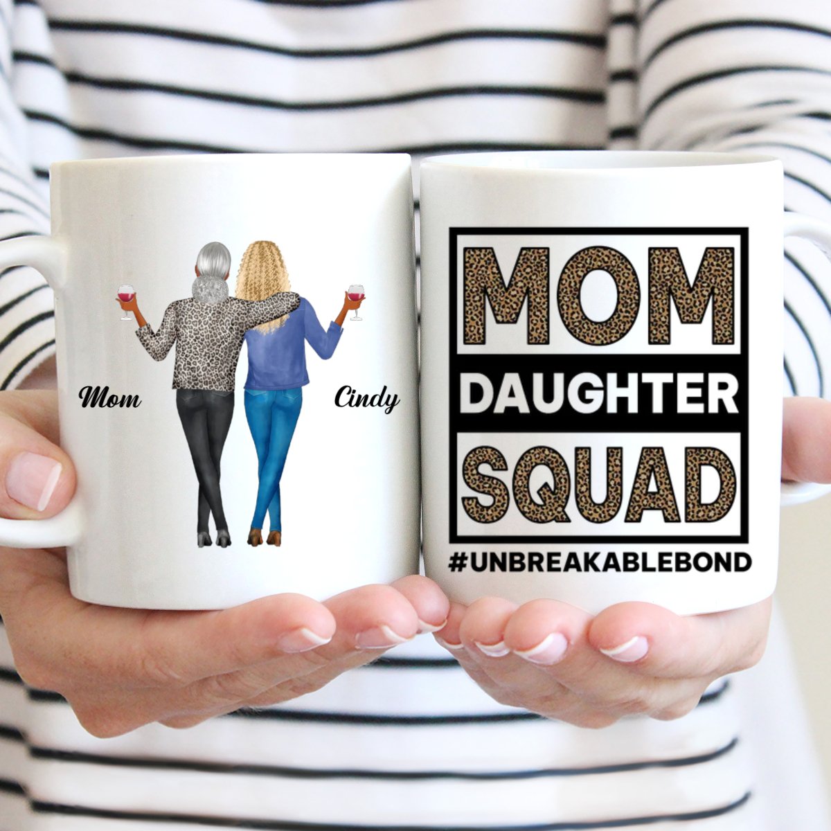 Mother - Mom Daughter Squad Unbreakable Bond - Personalized Mug (VT) - Makezbright Gifts