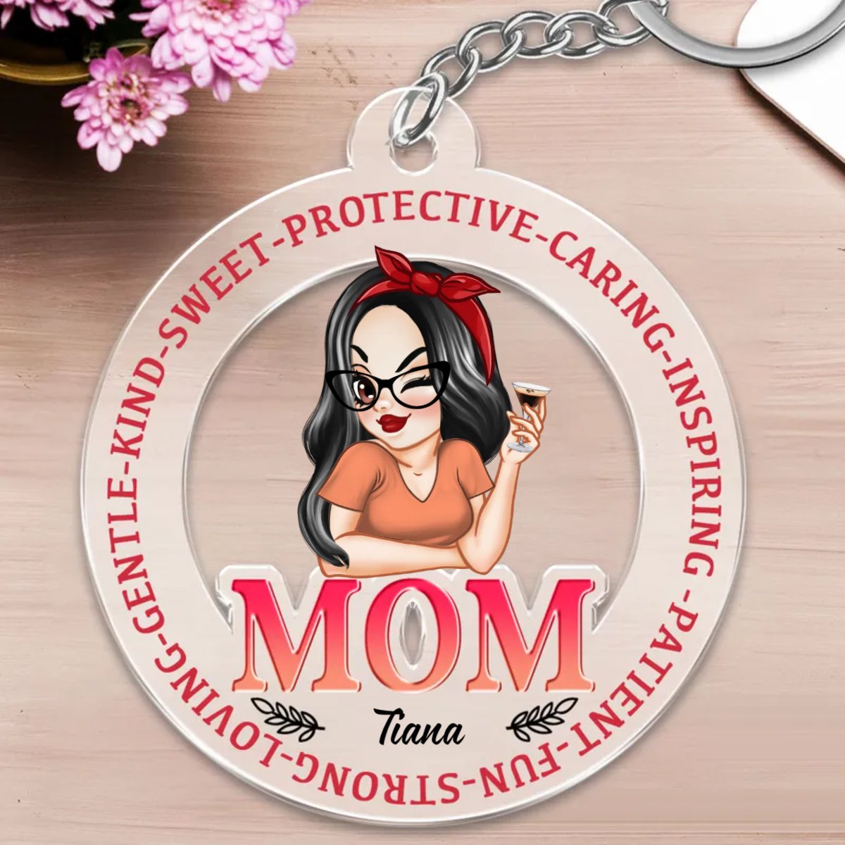 Mother - Mom Loving - Personalized Keychain - Makezbright Gifts