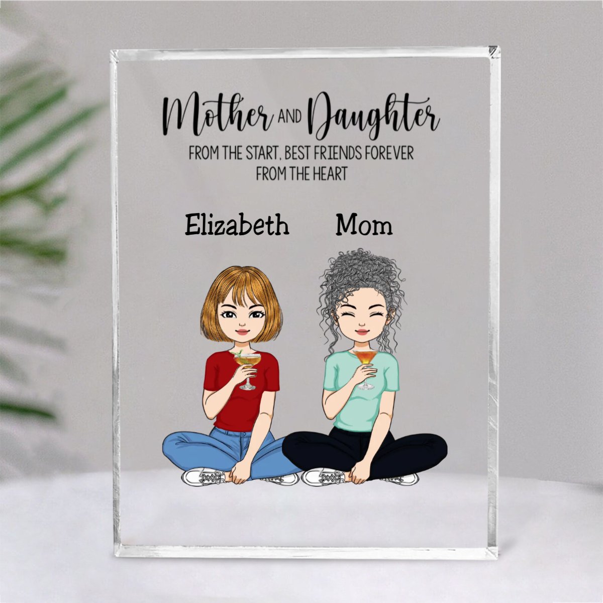 Mother - Mother And Children Best Friends Forever - Personalized Acrylic Plaque - Makezbright Gifts