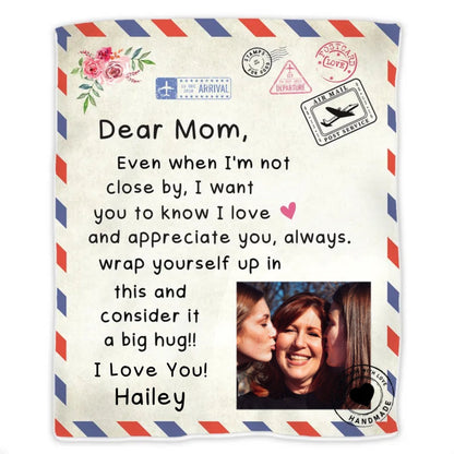 Mother - Mother's Day Blanket Dear Mom, I Love You - Personalized Blanket - Makezbright Gifts