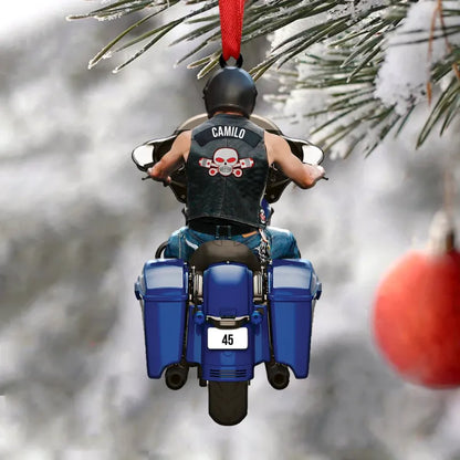 Motorbike Lovers - Personalized Christmas Ornament Gift for Biker - Makezbright Gifts