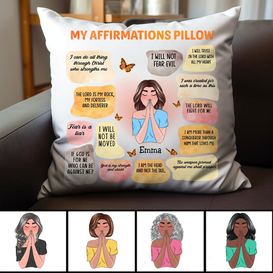 My Affirmations Pillow - Personalized Pillow - Makezbright Gifts