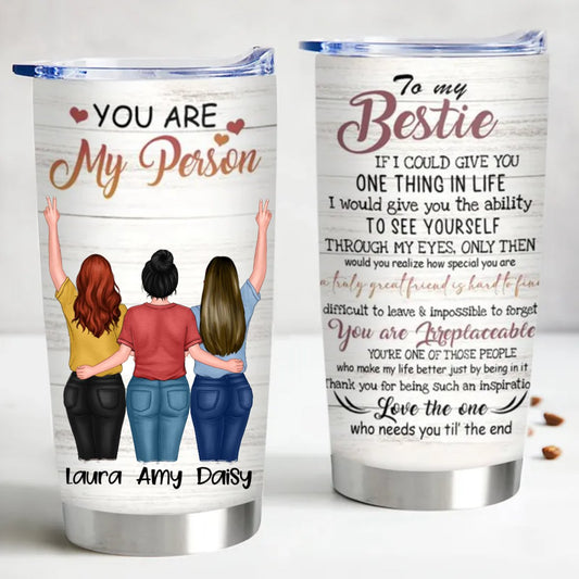 Personalized 20oz Tumbler for Your Best Friend - Keeps Drinks Hot or Cold - Makezbright Gifts