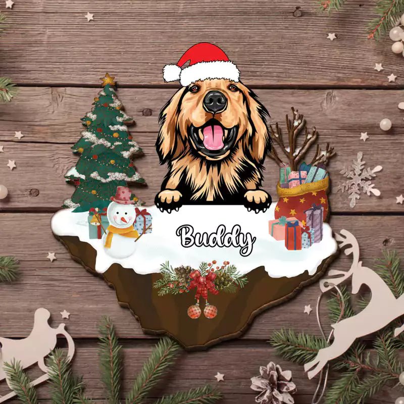 Personalized Christmas Ornament - Personalized Gift for Dog / Cat Lovers - Makezbright Gifts