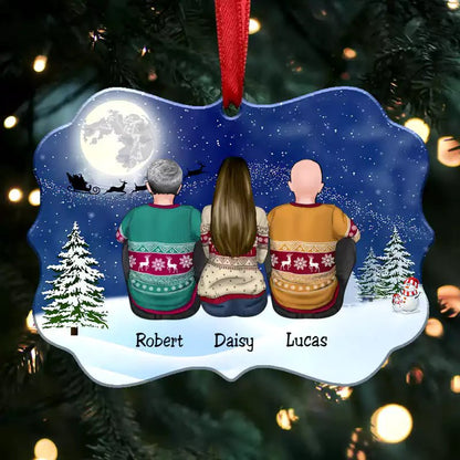 Personalized Christmas Ornament - Sisters & Brothers Gift Christmas Idea (blue) - Makezbright Gifts