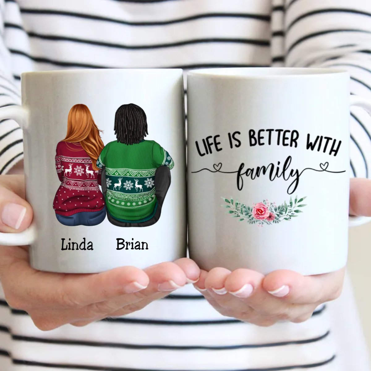 Personalized Mug - Life Is Better With Family - Gift For Brothers, Sisters - Makezbright Gifts