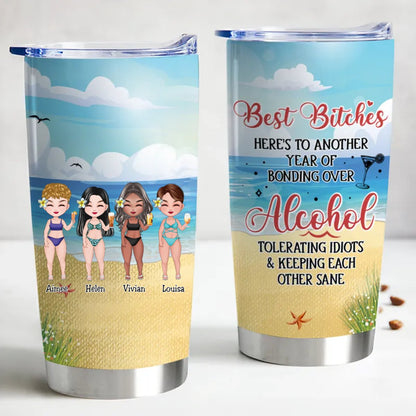 Personalized Stainless Steel Tumbler for Best Friends - 20oz - Makezbright Gifts