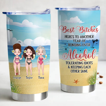 Personalized Stainless Steel Tumbler for Best Friends - 20oz - Makezbright Gifts