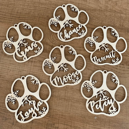 Pet Angel Paw Memorial Ornament - Personalized Acrylicen Ornaments - Makezbright Gifts