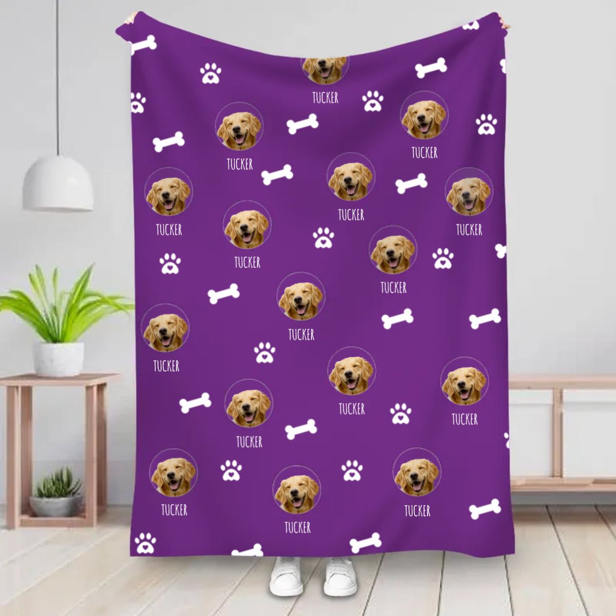 Pet Lover - Upload Your Dog, Cat Photo, Custom Photo Pet - Personalized Blanket - Makezbright Gifts