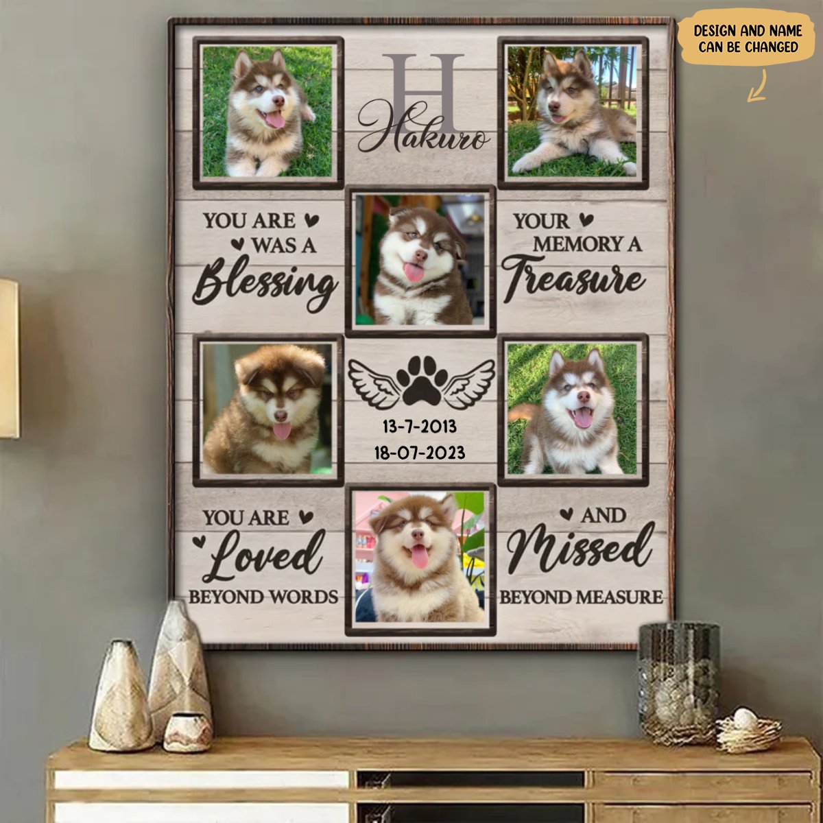 Pet Lovers - Custom Photo Dog Memorial Posters - Personalized Poster - Makezbright Gifts