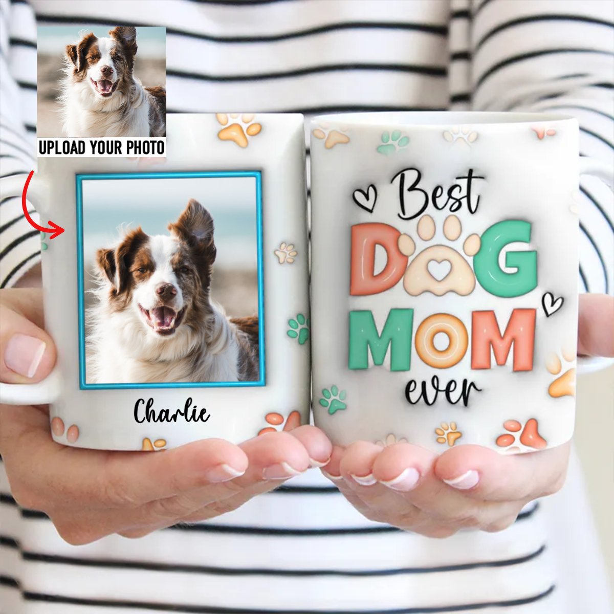 Pet Lovers - Custom Photo Love Me Love My Dog - Personalized Mug (II) - Makezbright Gifts