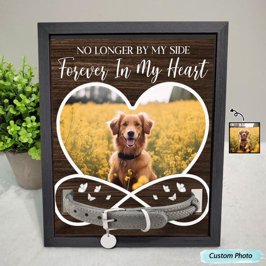 Pet Lovers - Custom Photo No Longer By My Side - Personalized Pet Loss Sign - Makezbright Gifts