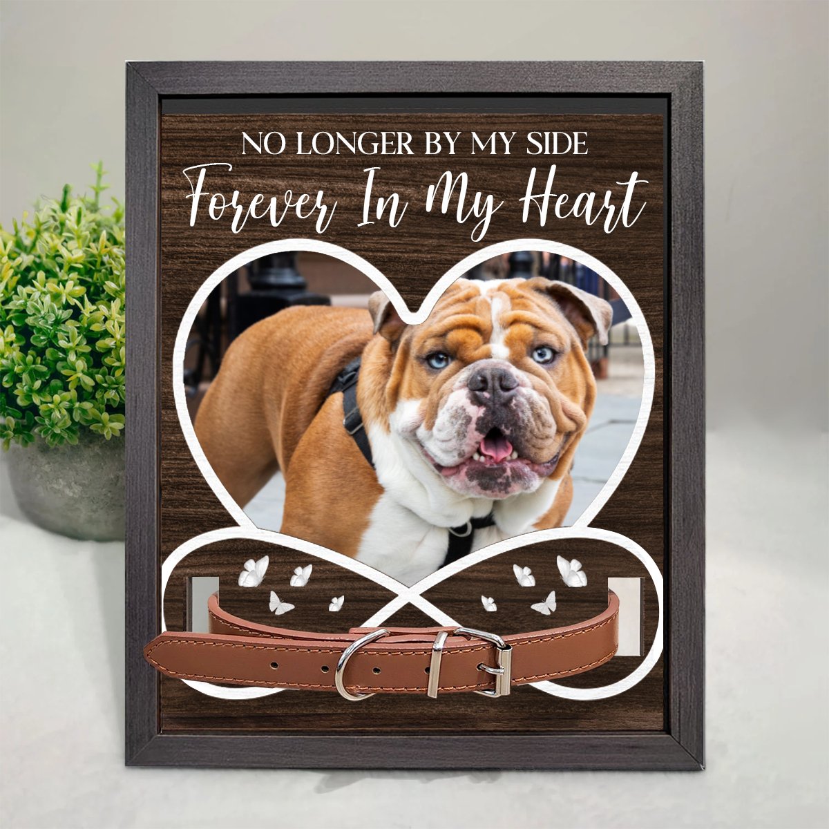 Pet Lovers - Custom Photo No Longer By My Side - Personalized Pet Loss Sign - Makezbright Gifts