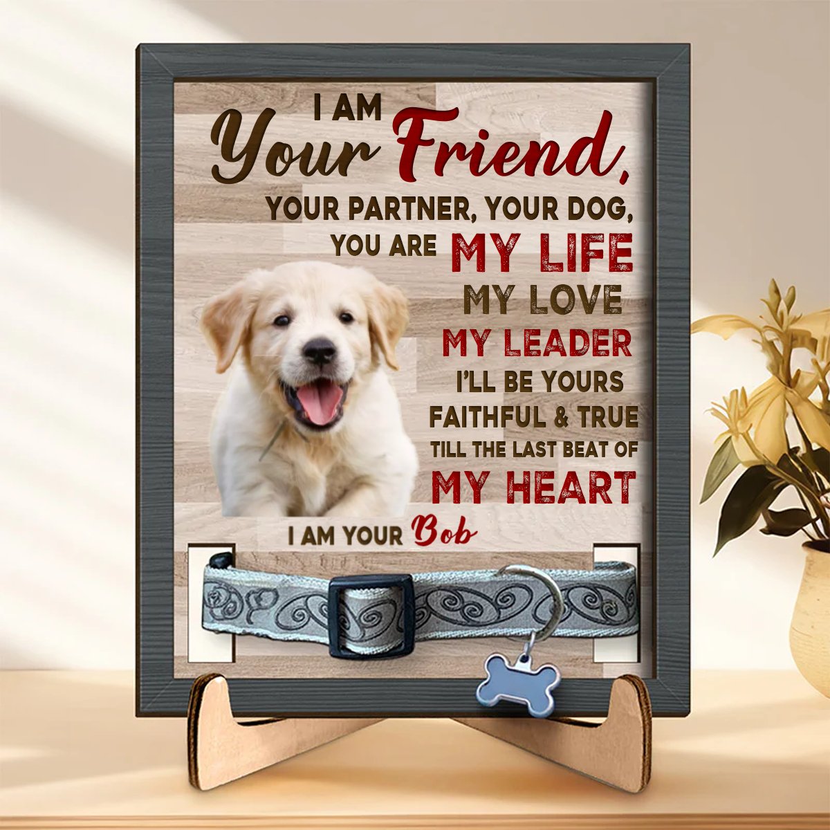 Pet Lovers - Friendship Survives Death - Personalized Pet Loss Sign - Makezbright Gifts