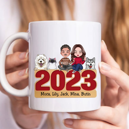 Pet Lovers - Happy Howlidays With All Our Love - Personalized Mug (LH) - Makezbright Gifts