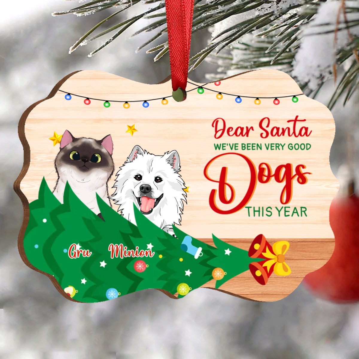 Pet Lovers - I've Been A Very Good Cat/Dog This Year - Personalized Christmas Ornament - Makezbright Gifts