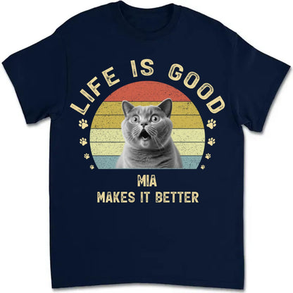 Pet Lovers - Life Is Good My Dog Makes It Better - Personalized T - Shirt, Hoodie - Makezbright Gifts