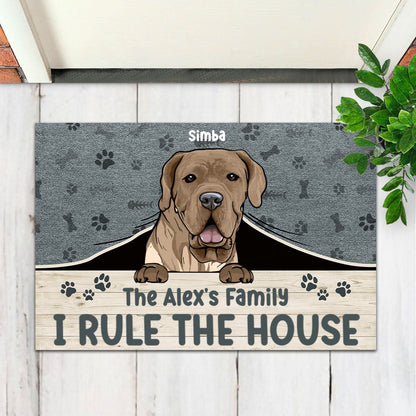 Pet Lovers - We Rule The House - Personalized Doormat (NM) - Makezbright Gifts