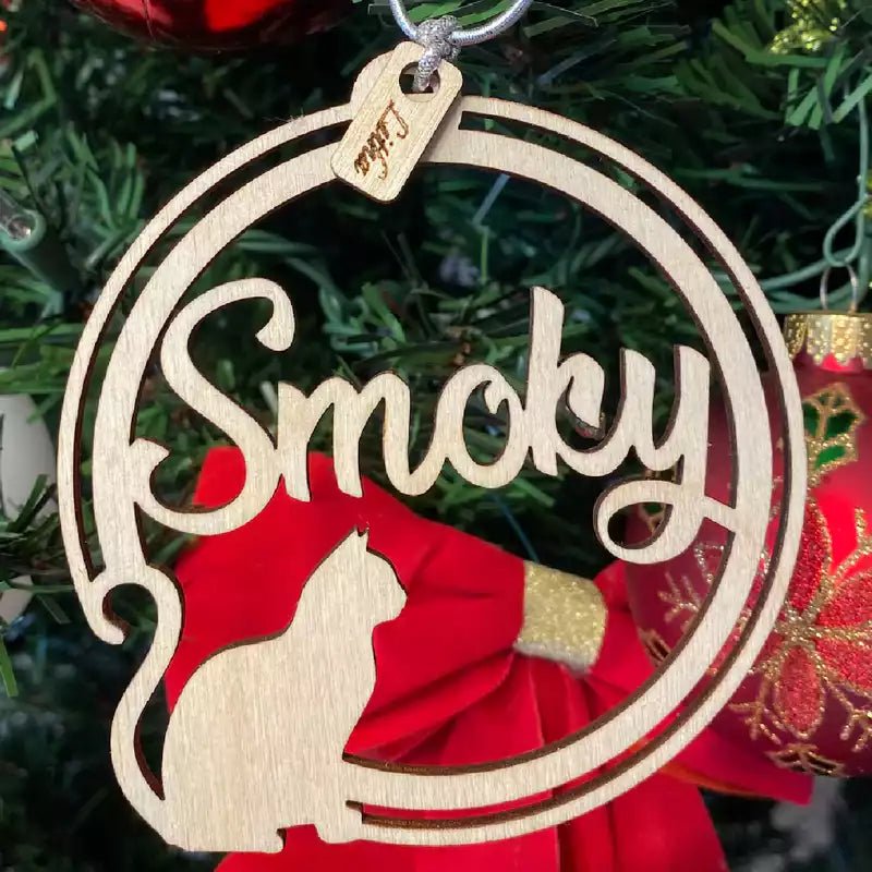 Pet Personalized name Christmas Ornaments - Pet gifts, Cat, Dog - Personalized Acrylicen Ornaments - O8NM - Makezbright Gifts