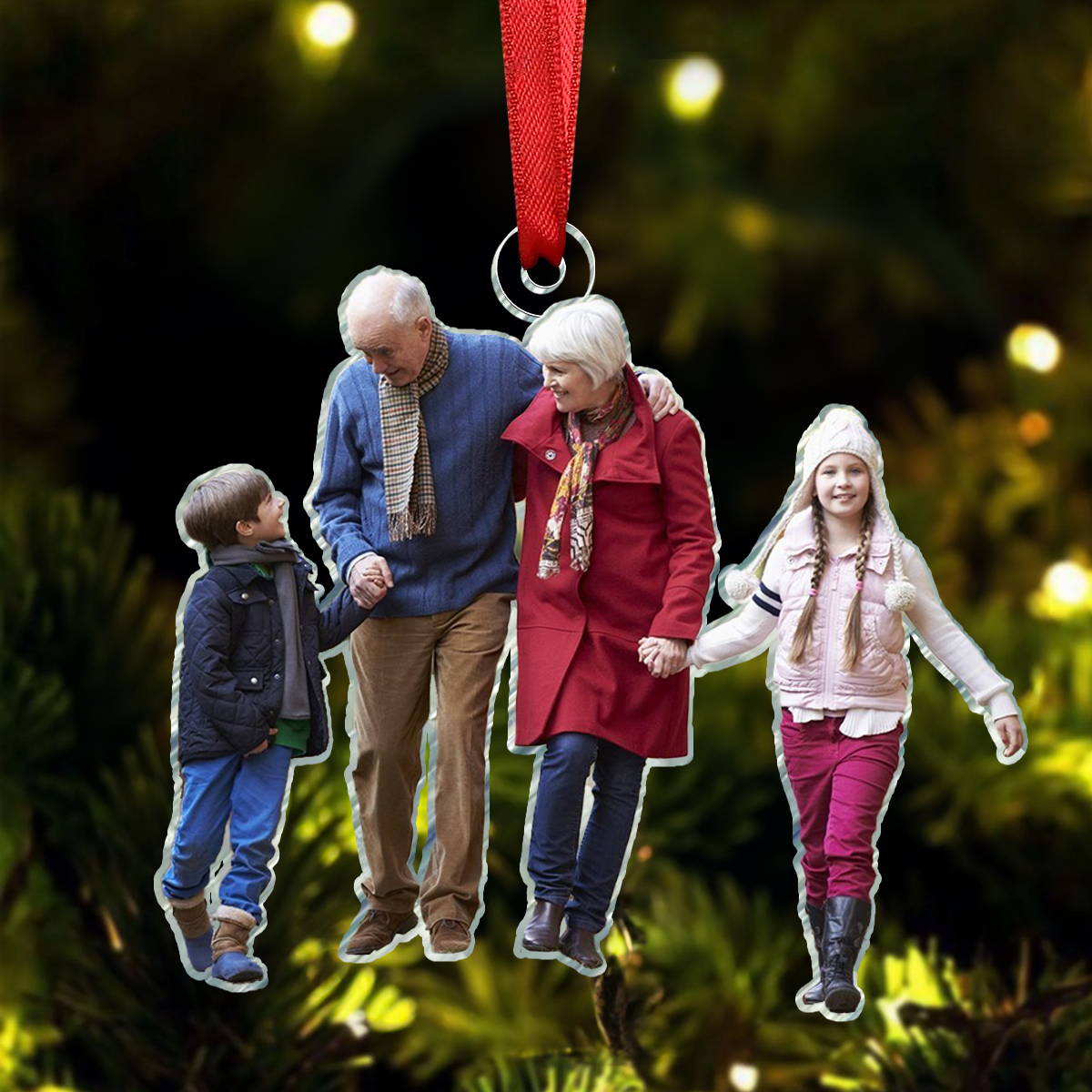 Gift For Grandparents - Personalized Family Photo Ornament