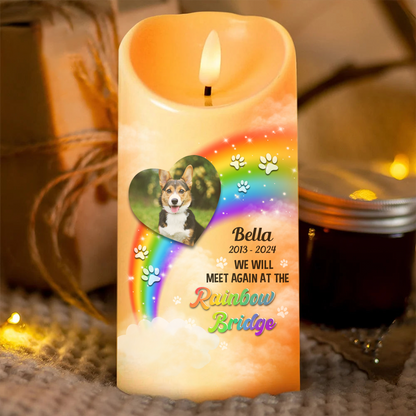 Custom Photo A Piece Of My Heart Miss You Memorial - Personalized Flameless LED Candle