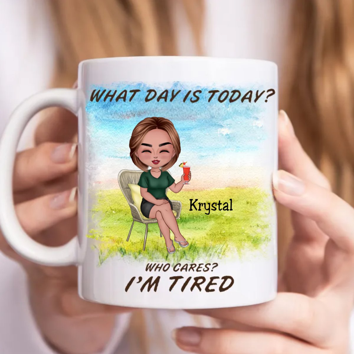 Retirement - What Day Is Today Who Cares I'm Retired - Personalized Mug - Makezbright Gifts