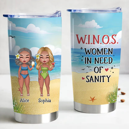 Sanity Saver: Personalized Stainless Steel Tumbler - 20oz - Makezbright Gifts