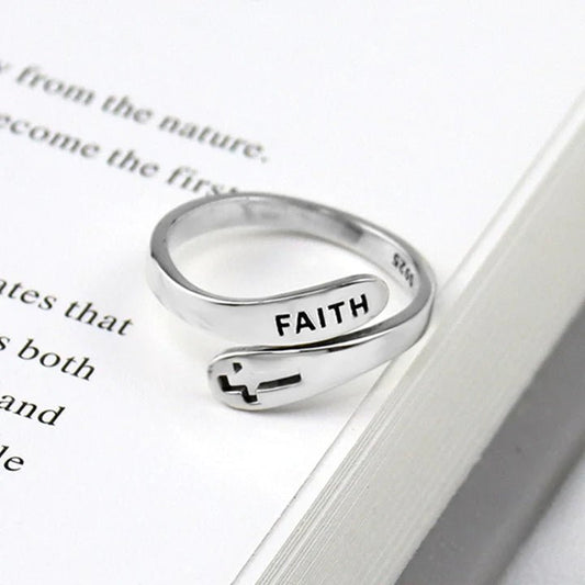 SILVER FAITH RING - PERSONALIZE - Makezbright Gifts